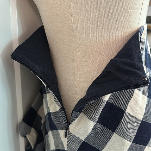 Lauren Ralph Lauren | buffalo plaid | asymmetrical | navy white | ruffle | skirt - Picture 12 of 16